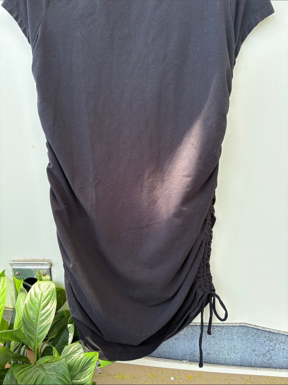 Calvin Klein Black Ruched Side Tee Dress - Picture 6 of 6